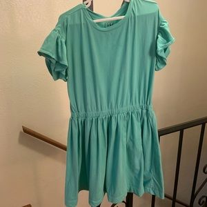 Girls Casual Teal Dress Size M 8.